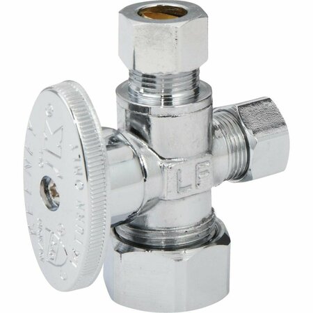 ALL-SOURCE 5/8 In. OD x 3/8 In. OD x 3/8 In. OD Quarter Turn Angle Valve 456321